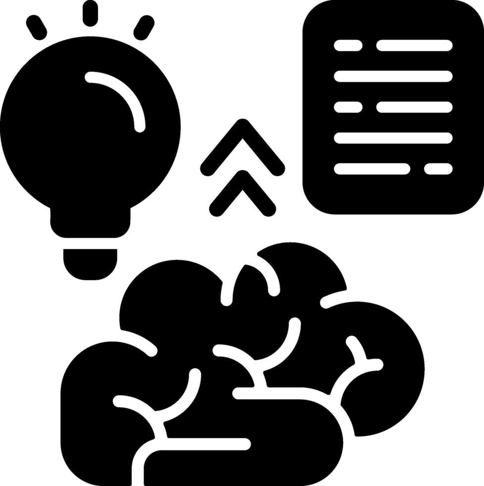 Intuitive Mind Solid Illustration Icon vector
