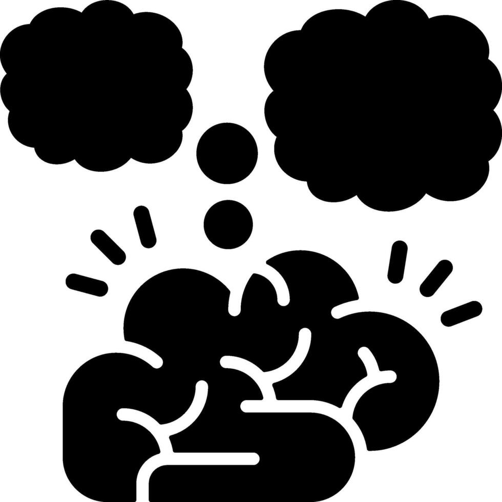 Overthinking Solid Illustration Icon vector