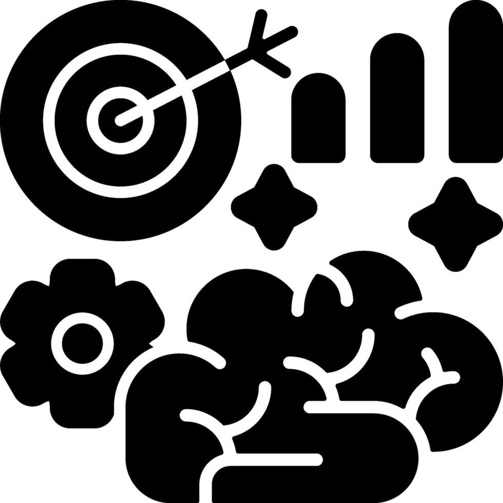 Self Motivation Solid Illustration Icon vector