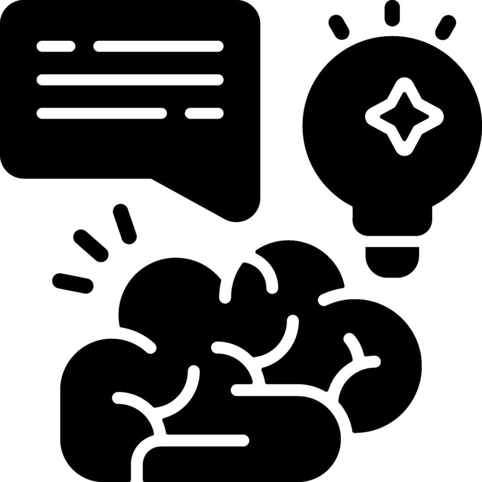 Thought Leadership Solid Illustration Icon vector