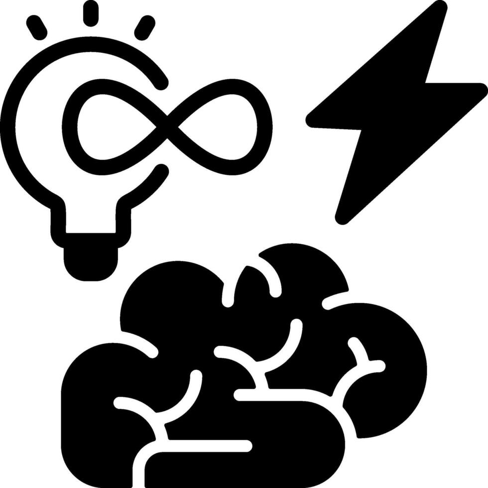 Infinite Mind Solid Illustration Icon vector