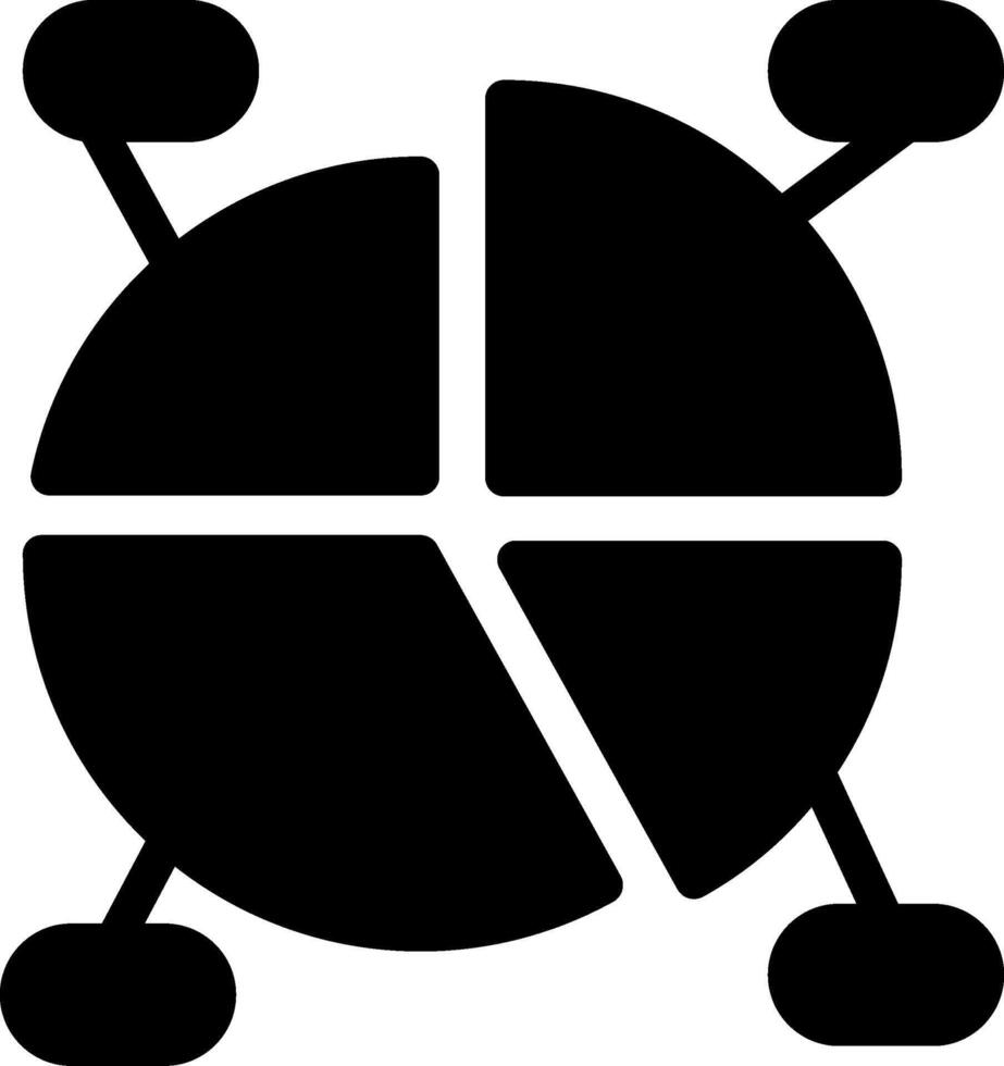 Business Pie Chart Solid Icon vector