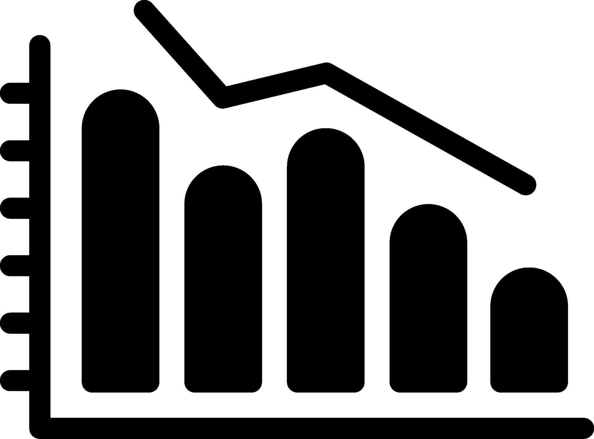 Declining Graph Solid Black Icon 66721551 Vector Art at Vecteezy