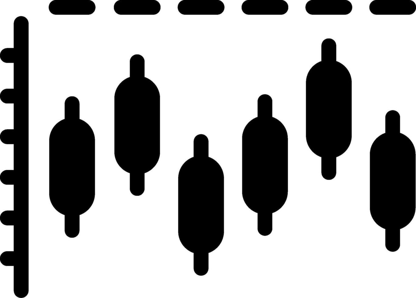 Candlestick Solid Black Icon vector