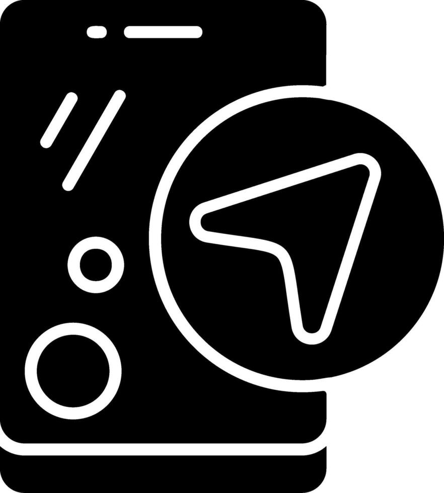 Send Solid Black Icon vector