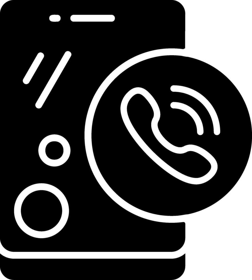 Phone Solid Black Icon vector