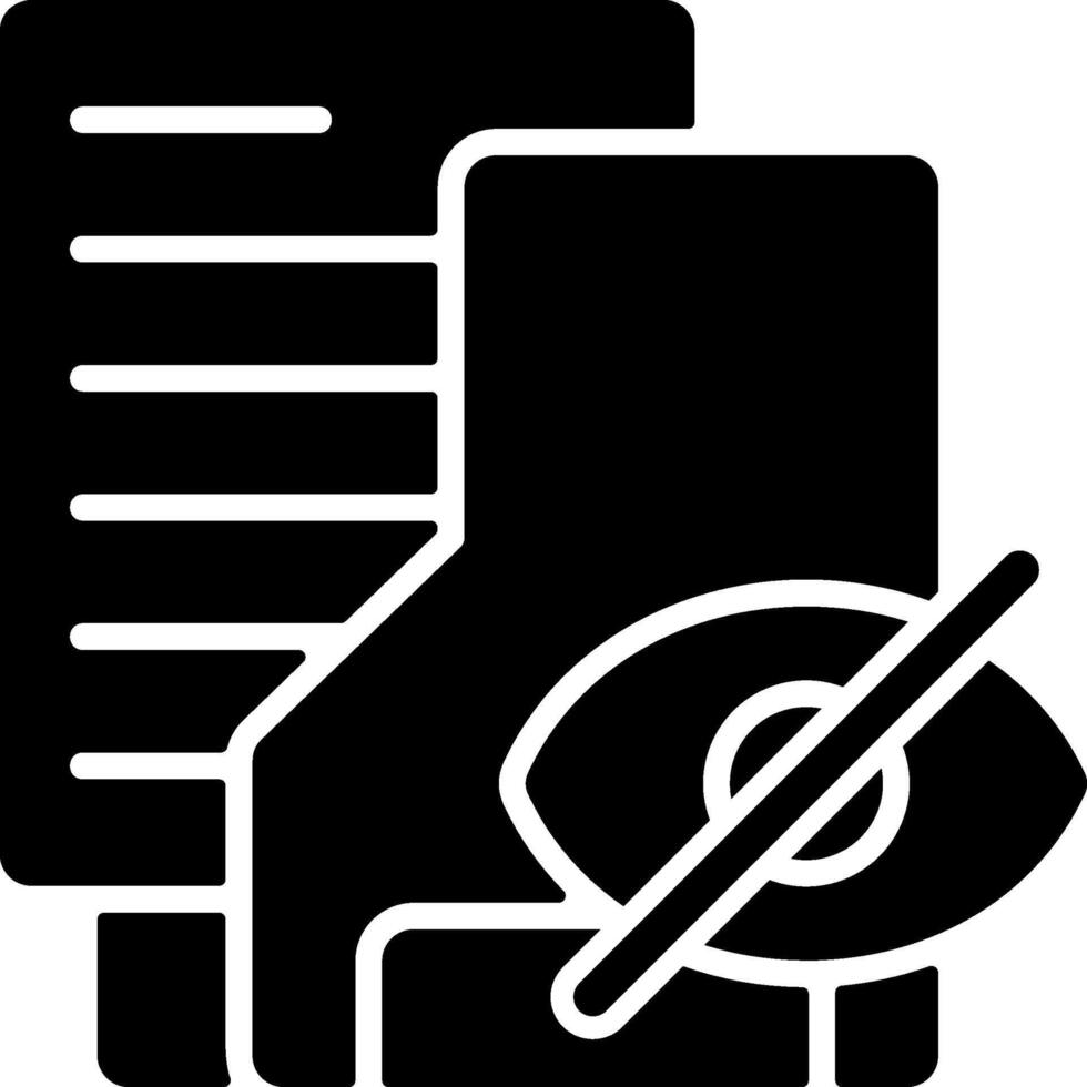 Private Folder Solid Black Icon vector