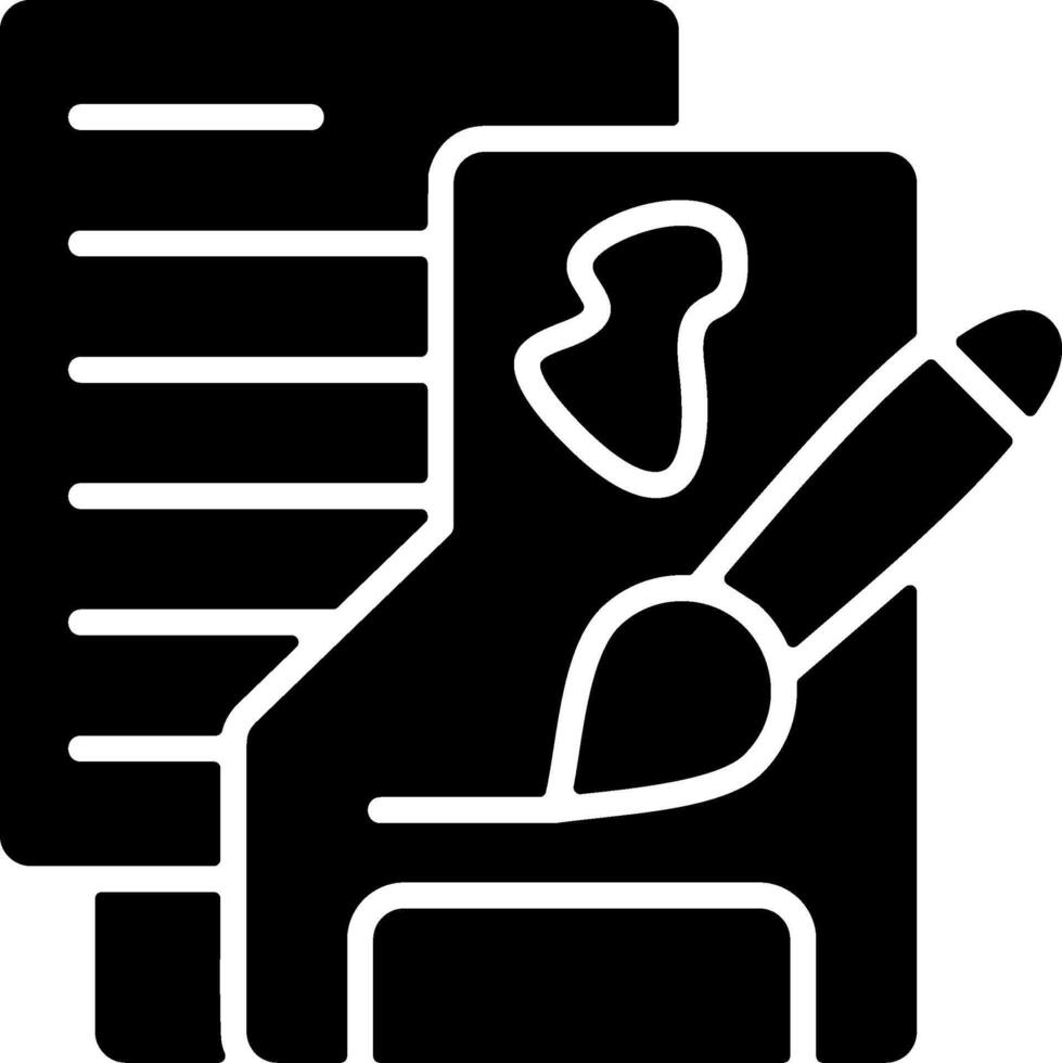 Design Folder Solid Black Icon vector