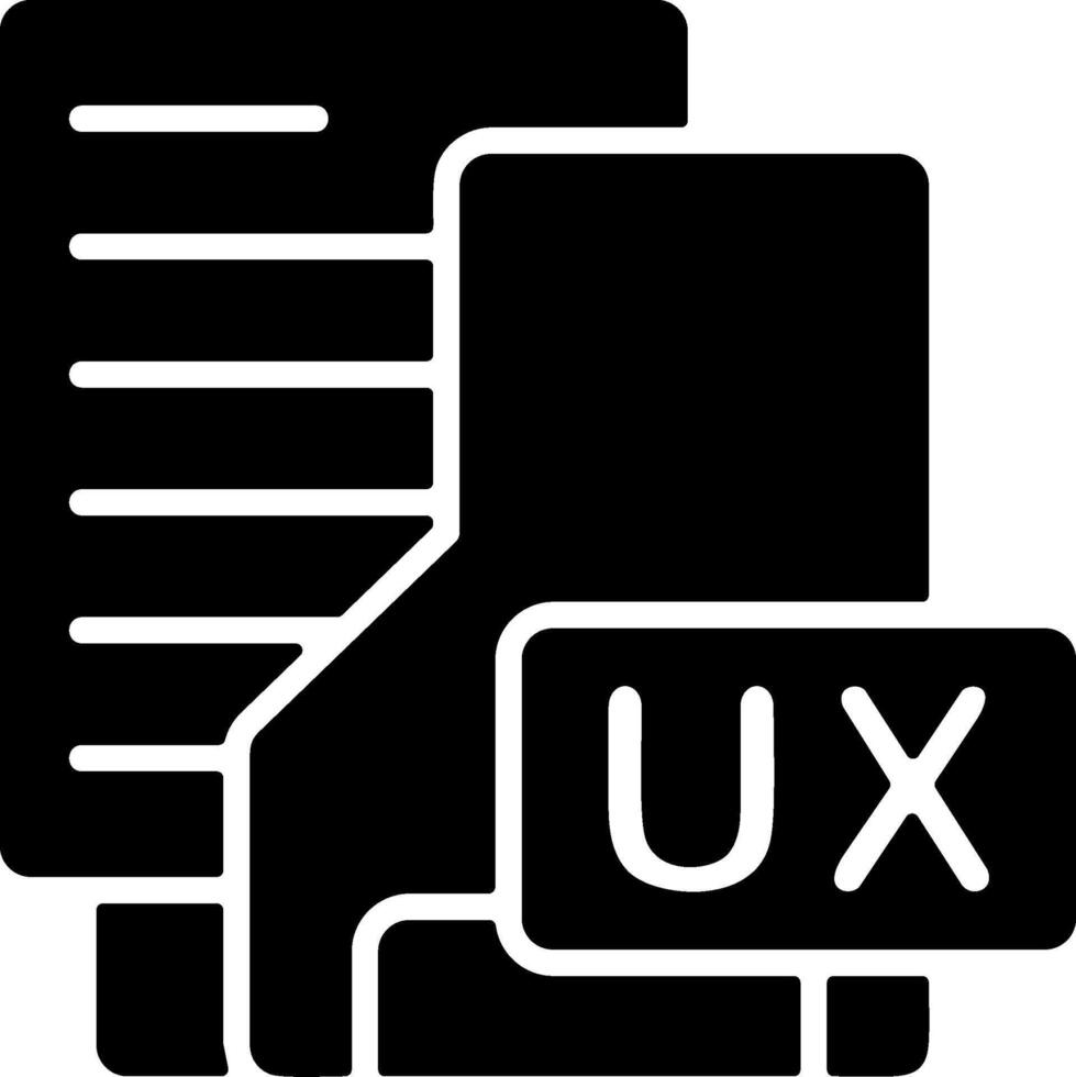 UX Folder Solid Black Icon vector