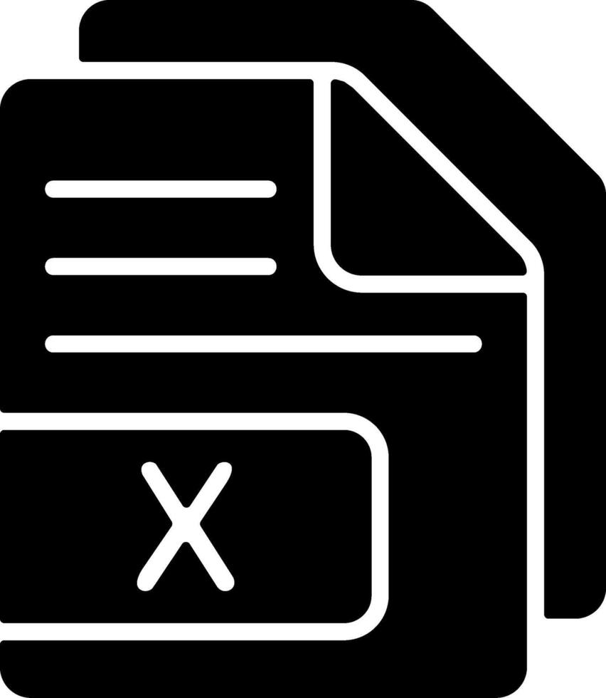 Spreadsheet file Solid Black Icon vector