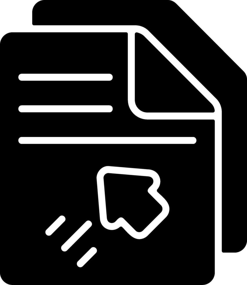 Drag and drop file UI action Black Icon vector