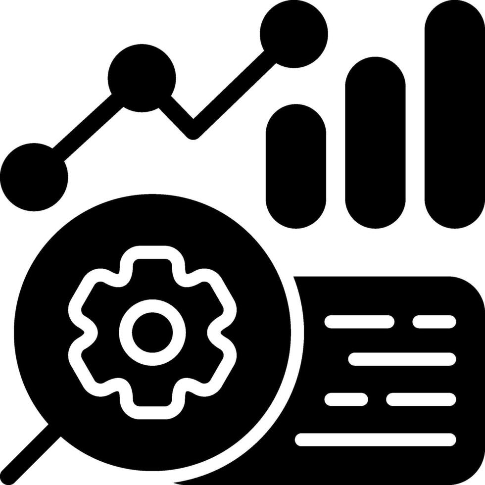 Benchmarking Solid Black Icon vector