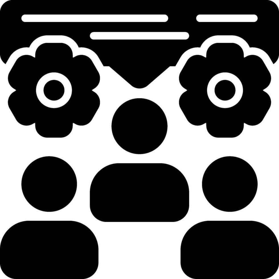 Leadership Solid Black Icon vector