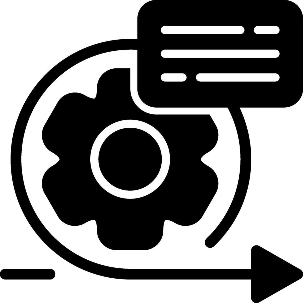 Agile Methodology Solid Black Icon vector
