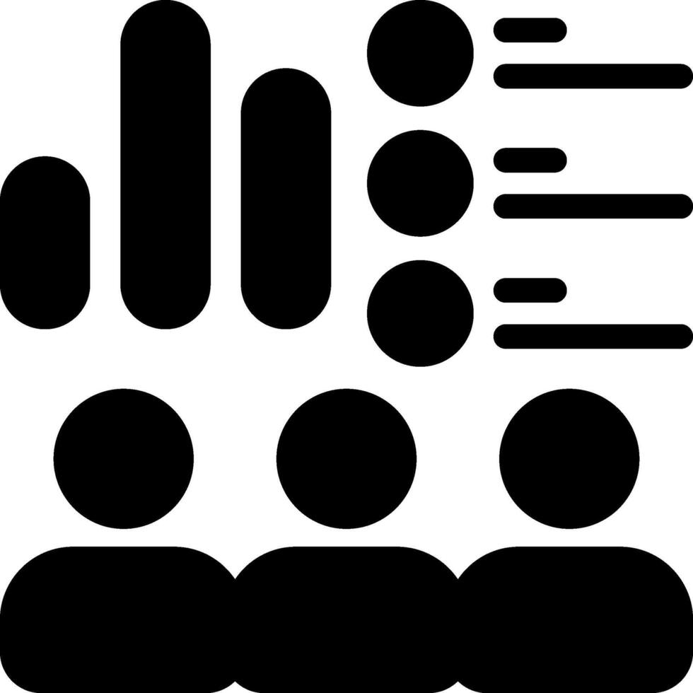 Customer Segmentation Solid Black Icon vector