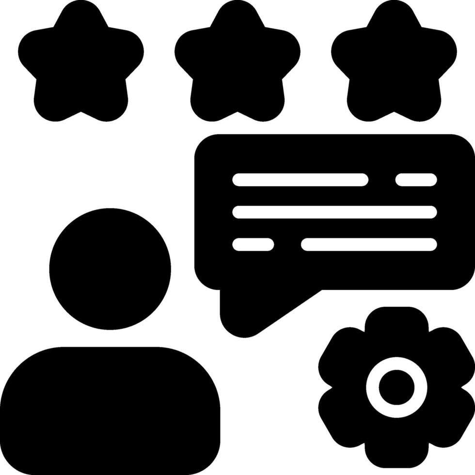 Customer Experience Solid Black Icon vector