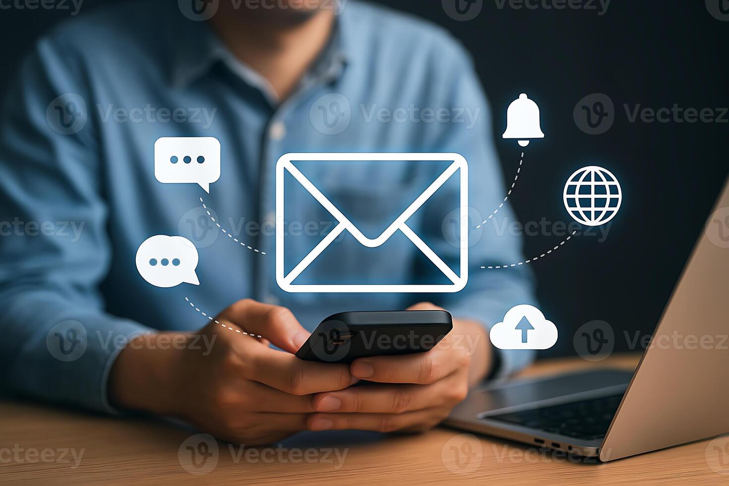 Digital Communication and Mobile Connectivity Concept photo