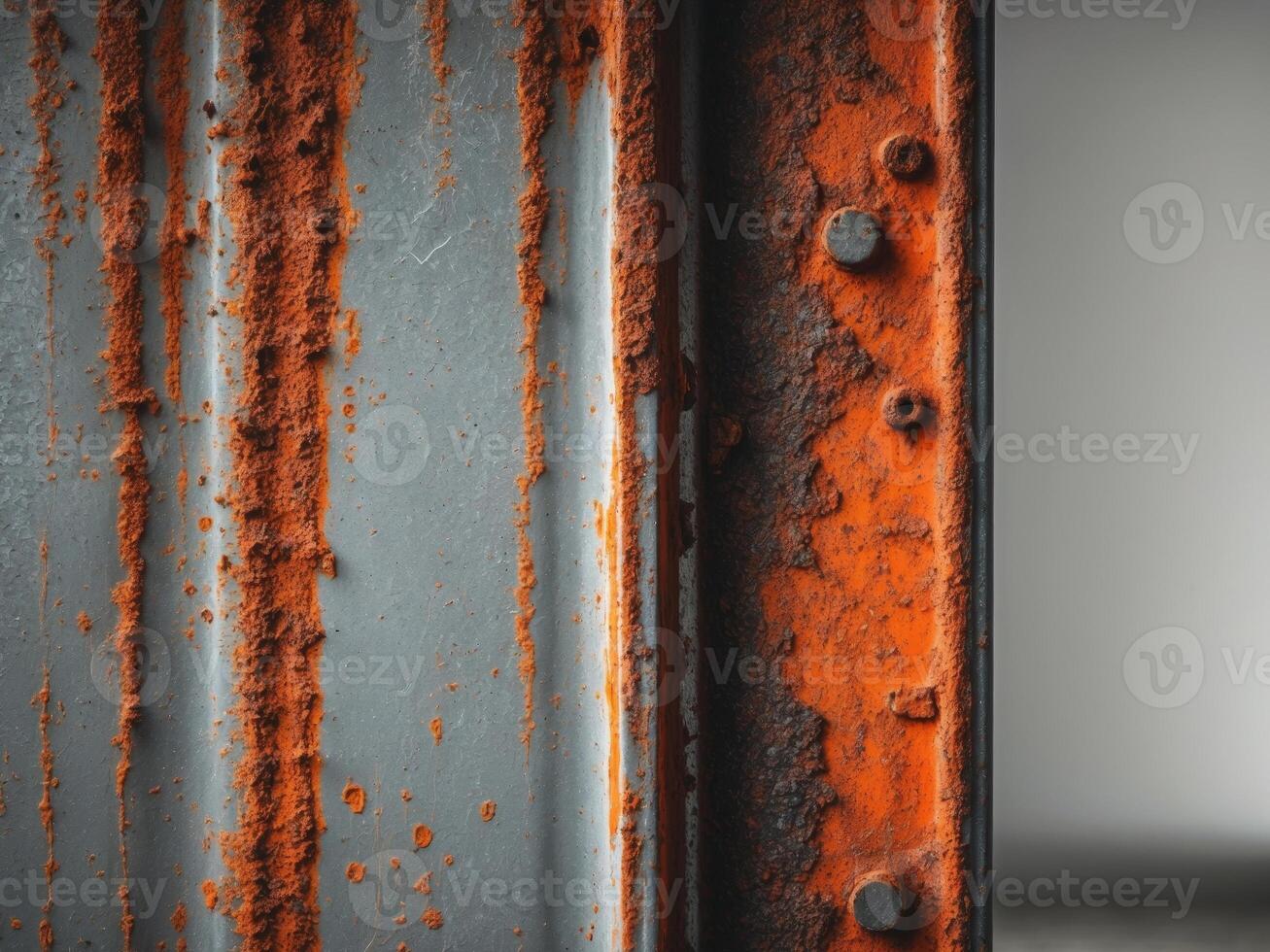 Rusted Metal Structure. Industrial Decay and Texture, Featuring Bolts and Corrosion. photo
