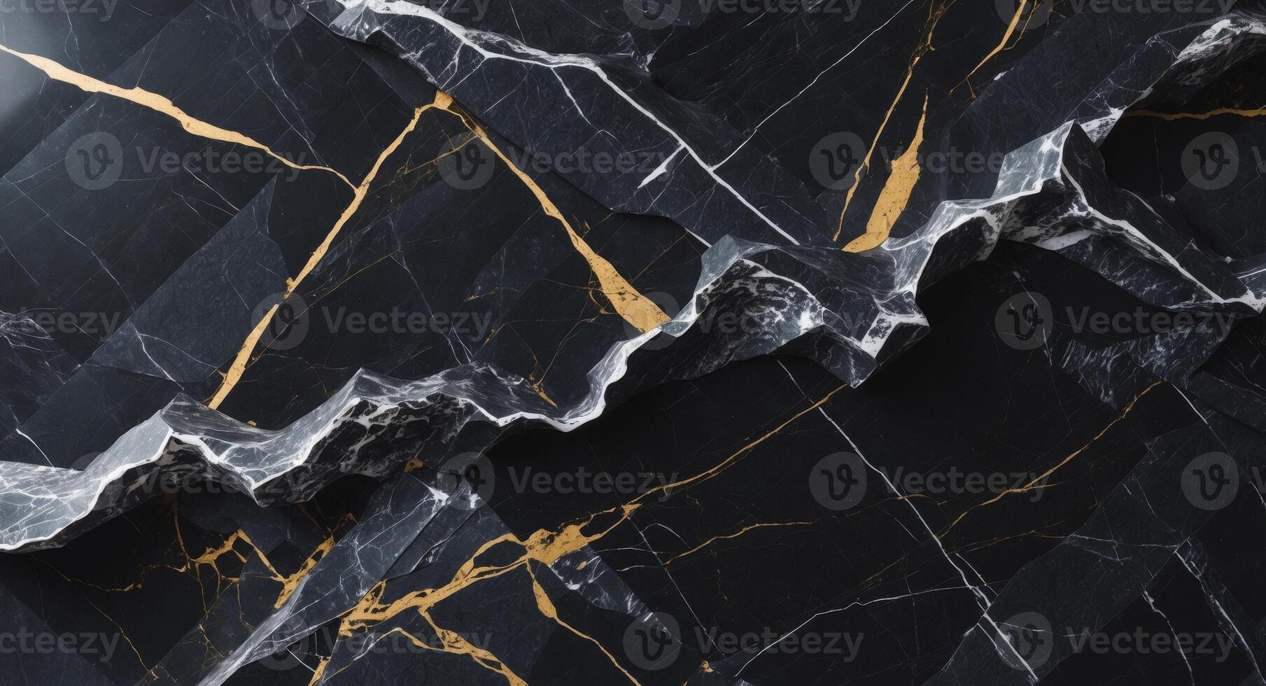 Black and Gold Marble Texture. A Luxurious Abstract Background with Dramatic Veining photo