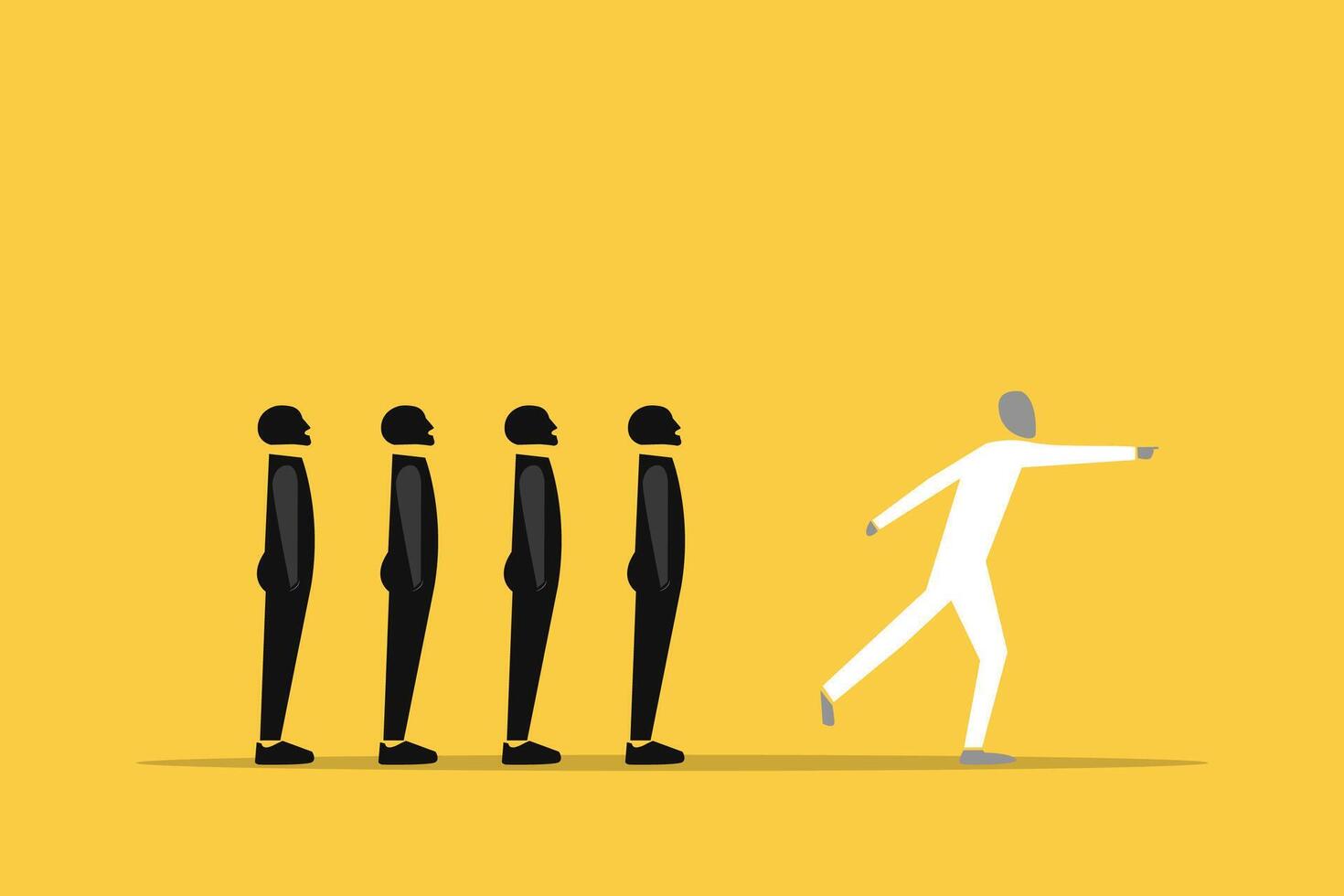 Business leader and leadership. concept of successful manager, visionary, having direction and ambition. vector