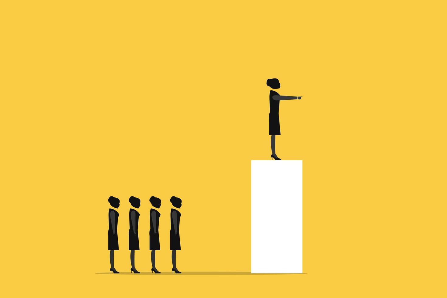 Business leader and leadership. concept of successful manager, visionary, having direction and ambition vector