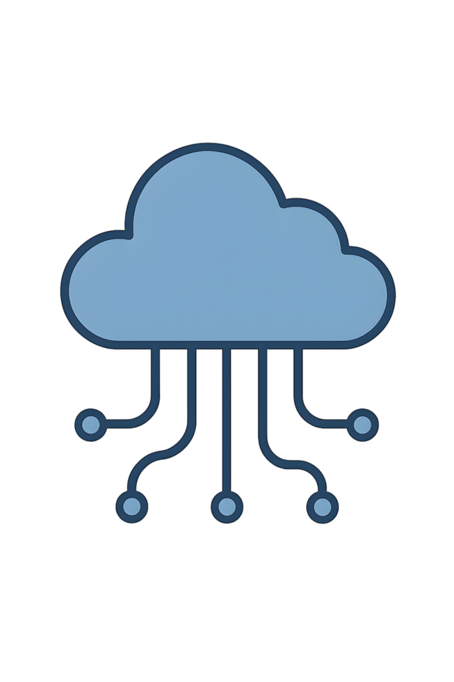 Cloud technology integration digital landscape graphic design online environment abstract viewpoint innovation concept png