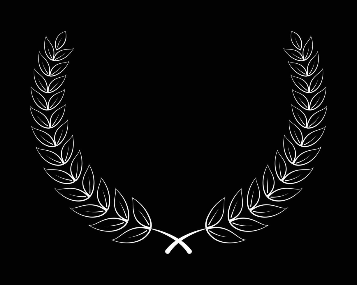 White leaf with branch outline design vector