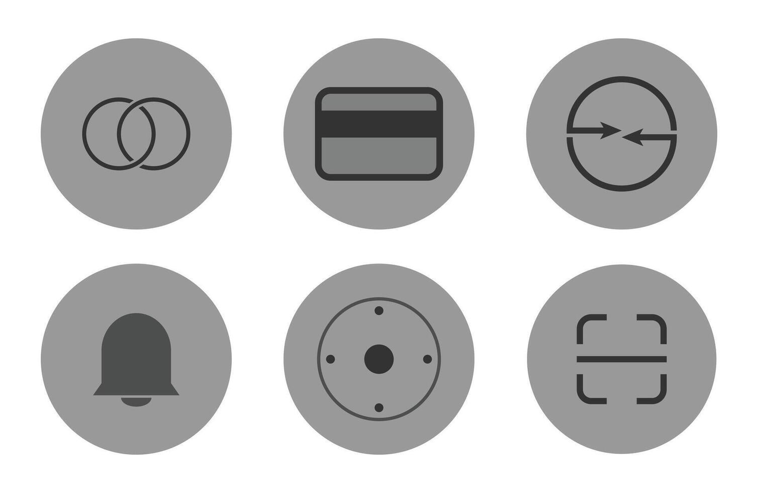 Scanning and notification icon create vector