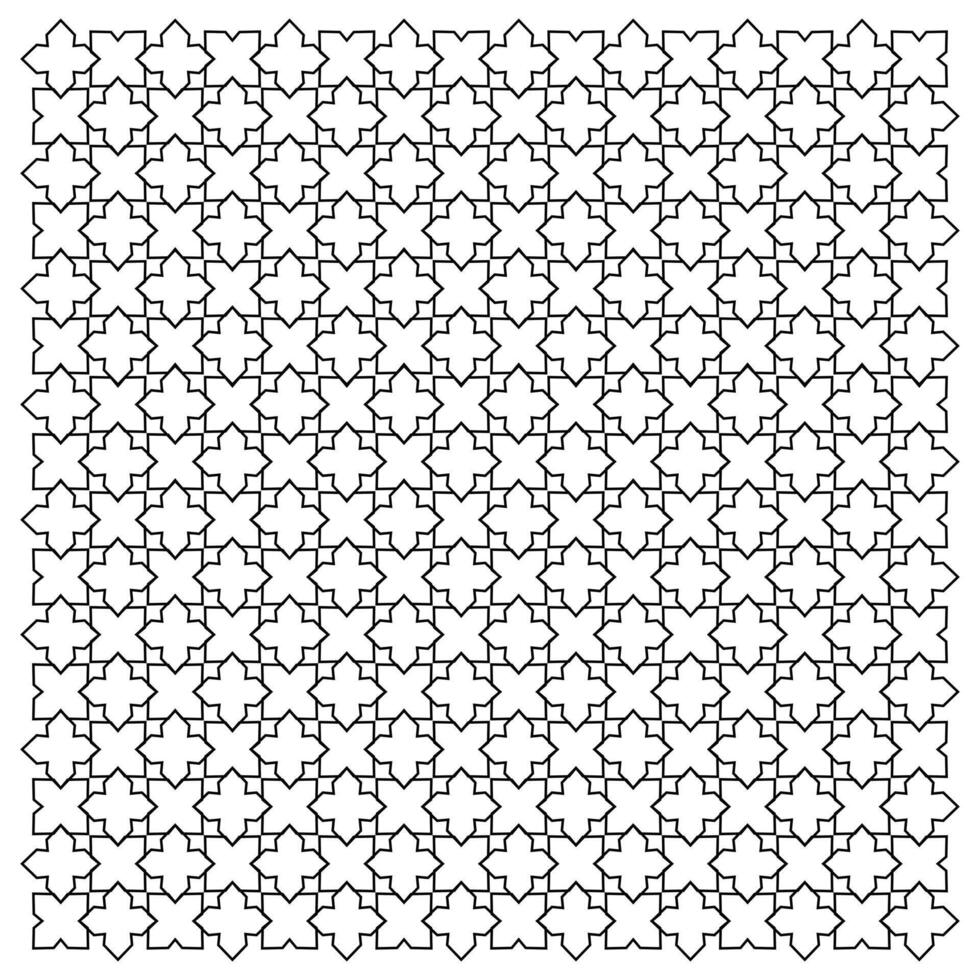 Decorative seamless outline pattern design vector