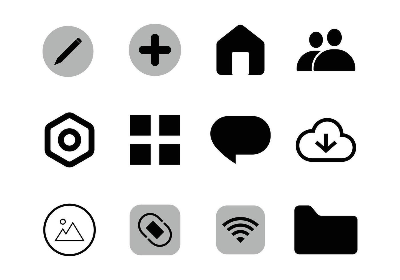 Link and wife icon with another icon vector