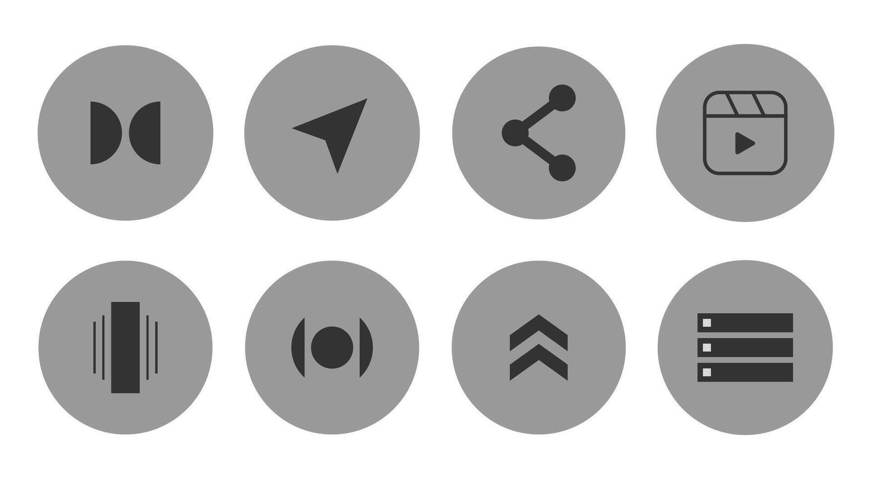 videos icon and share icon design vector