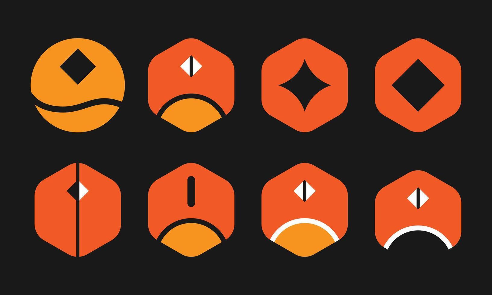 Creative and colorful logo type shape design vector