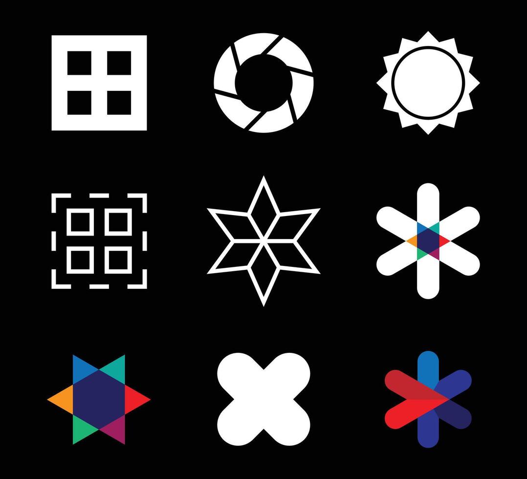 some abstract shape collection vector