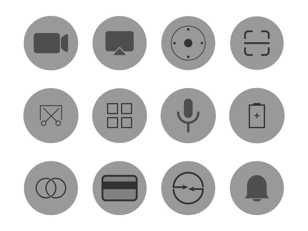 Quick share and voice recorder vector