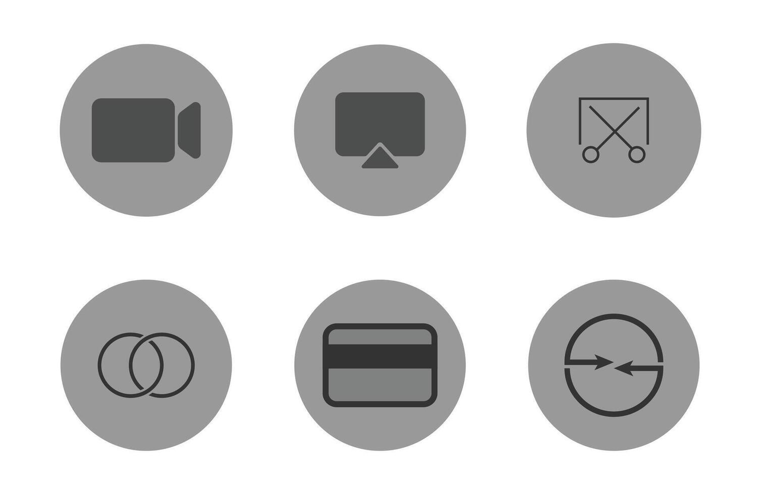 link and videos icon design vector