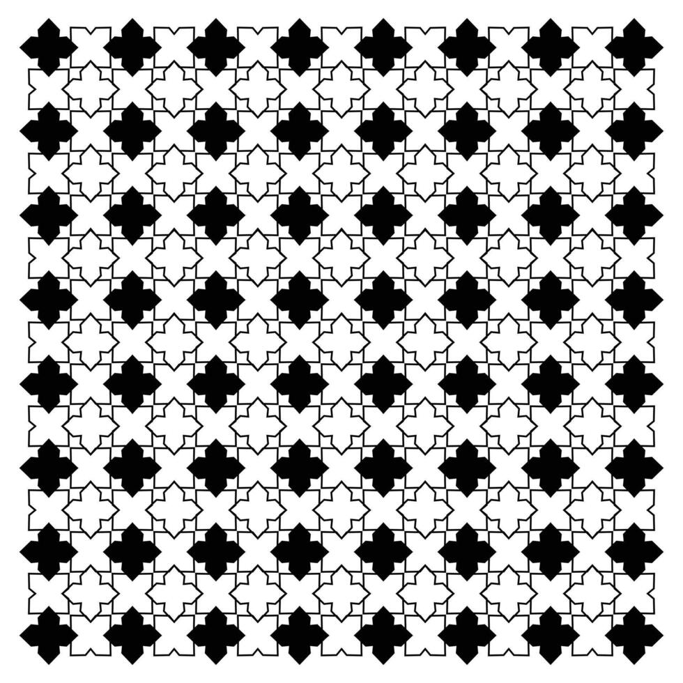 Decorative black and white seamless pattern design vector