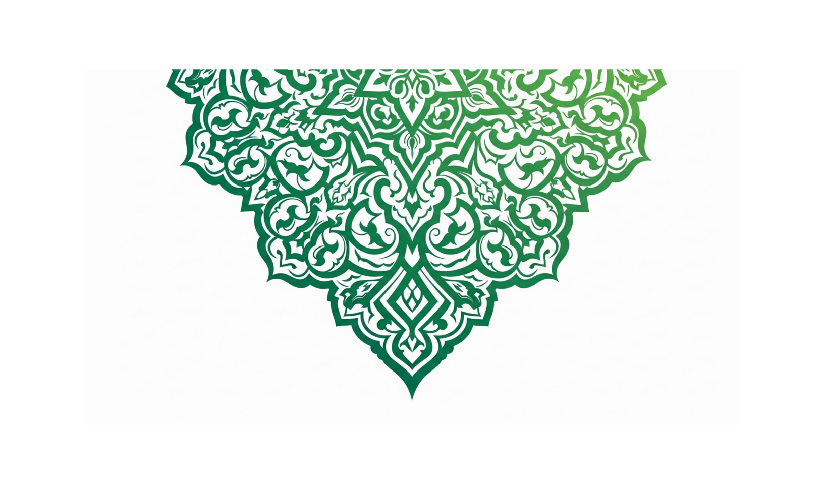A green and black heart with intricate designs png