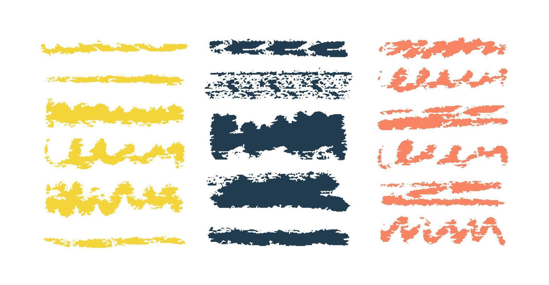 Swift wavy underlines. Lines by pen, pencil, marker. Color curves. strokes isolated on white background. vector