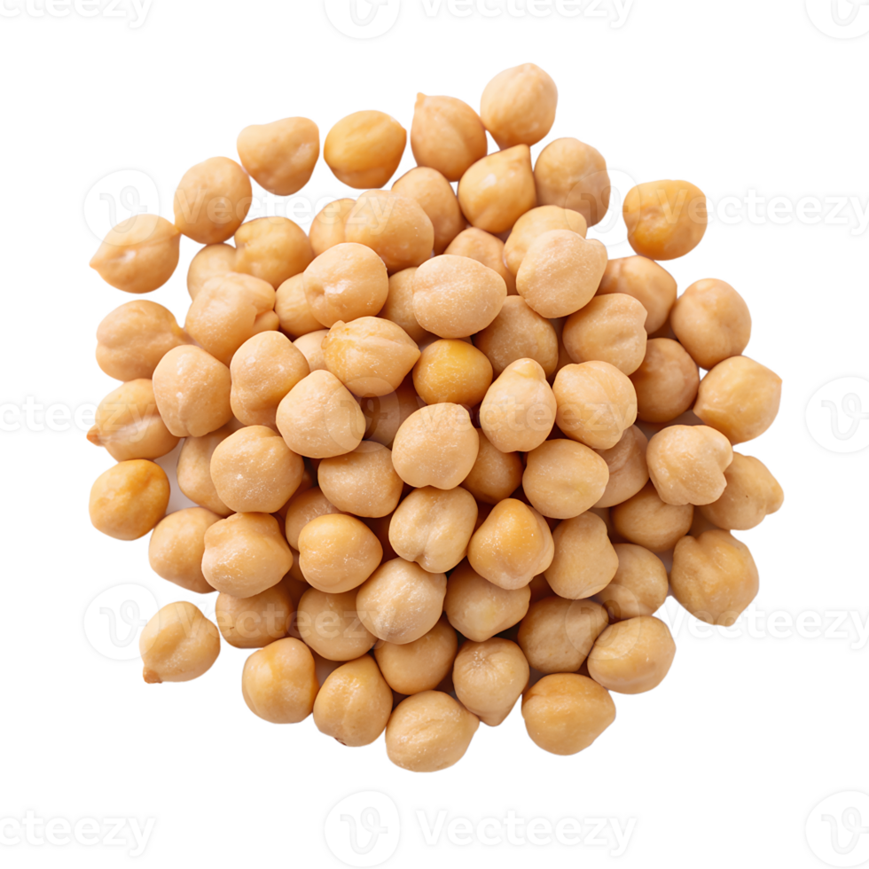 A Closeup View of a Pile of Dried Chickpeas Ready for Cooking or Consumption png