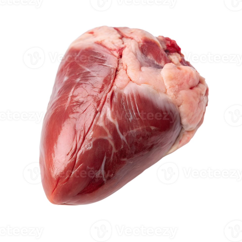 Raw Chicken Heart Fresh Poultry Meat Uncooked Organ Offal Ingredient Food Product png