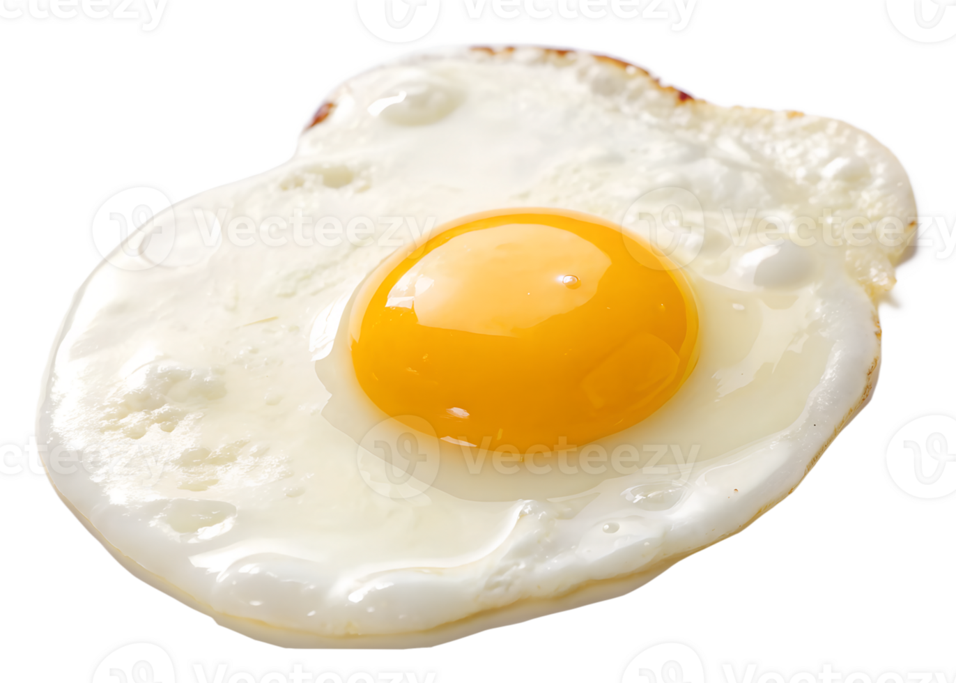 A perfectly fried egg with a runny yolk and crispy edges delicious breakfast food photography png