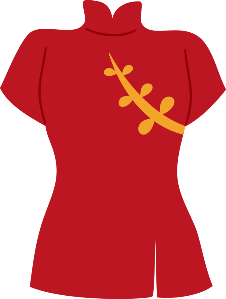 chinese new year female dress png