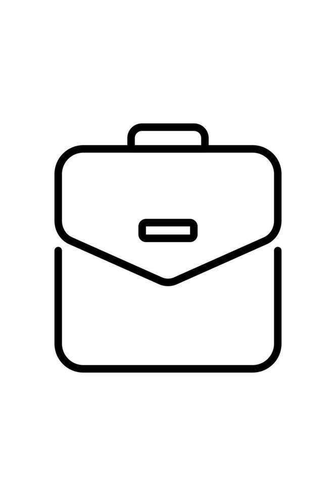 Business briefcase icon, professional portfolio symbol, work accessory graphic. vector