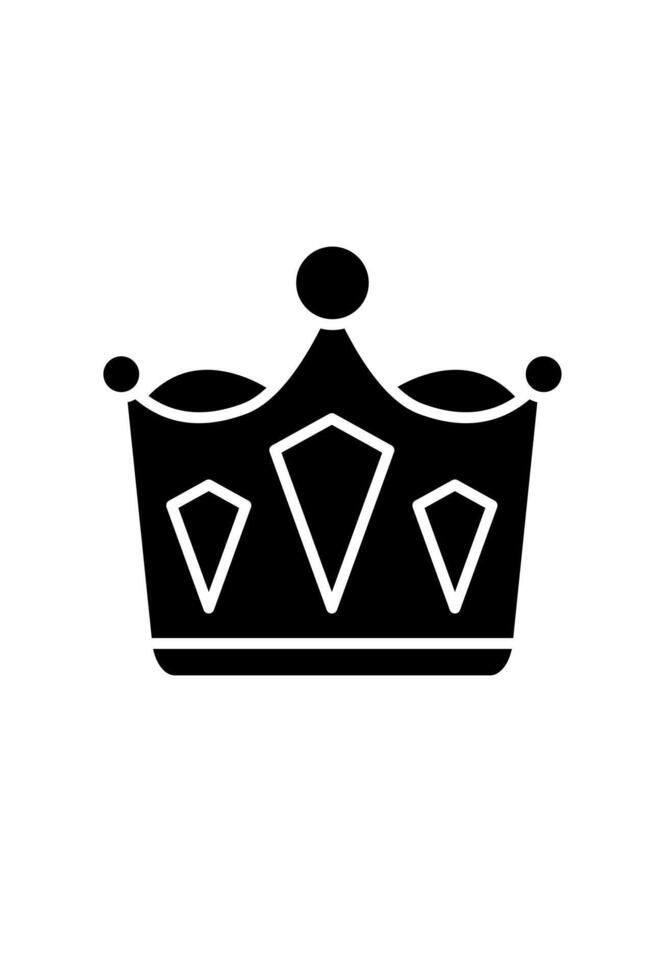 Simple, elegant crown icon, representing power and distinction. Minimalist royal crown, perfect for kingly or queenly themes vector