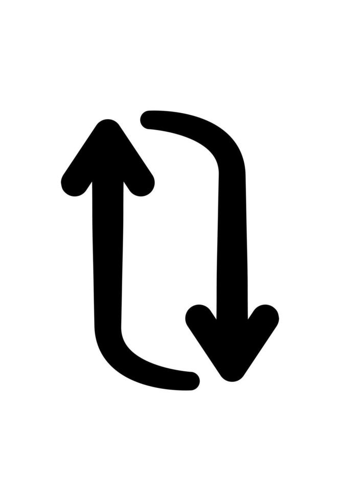 Reversible arrows icon, symbolizing refresh or exchange vector