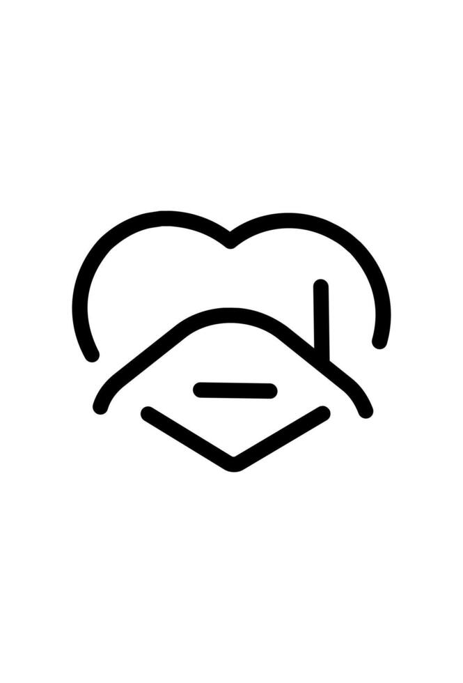 Heart, home, and safety united in one icon. Icon representing love, shelter, and protection vector