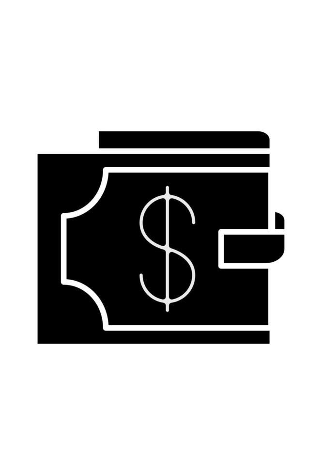 Wallet with dollar bill icon. Cash and finance symbol. Money and payment vector
