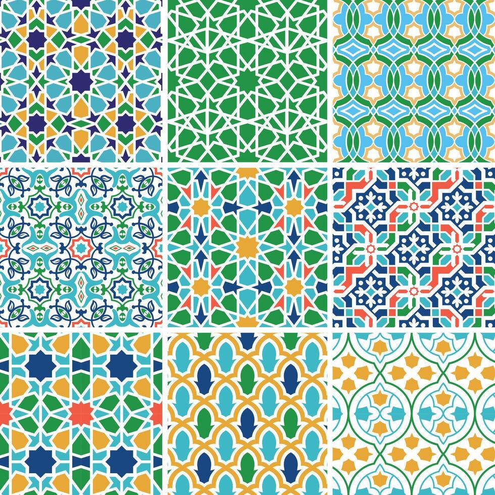 Traditional Motif of Saudi Arabian Seamless Pattern Background vector