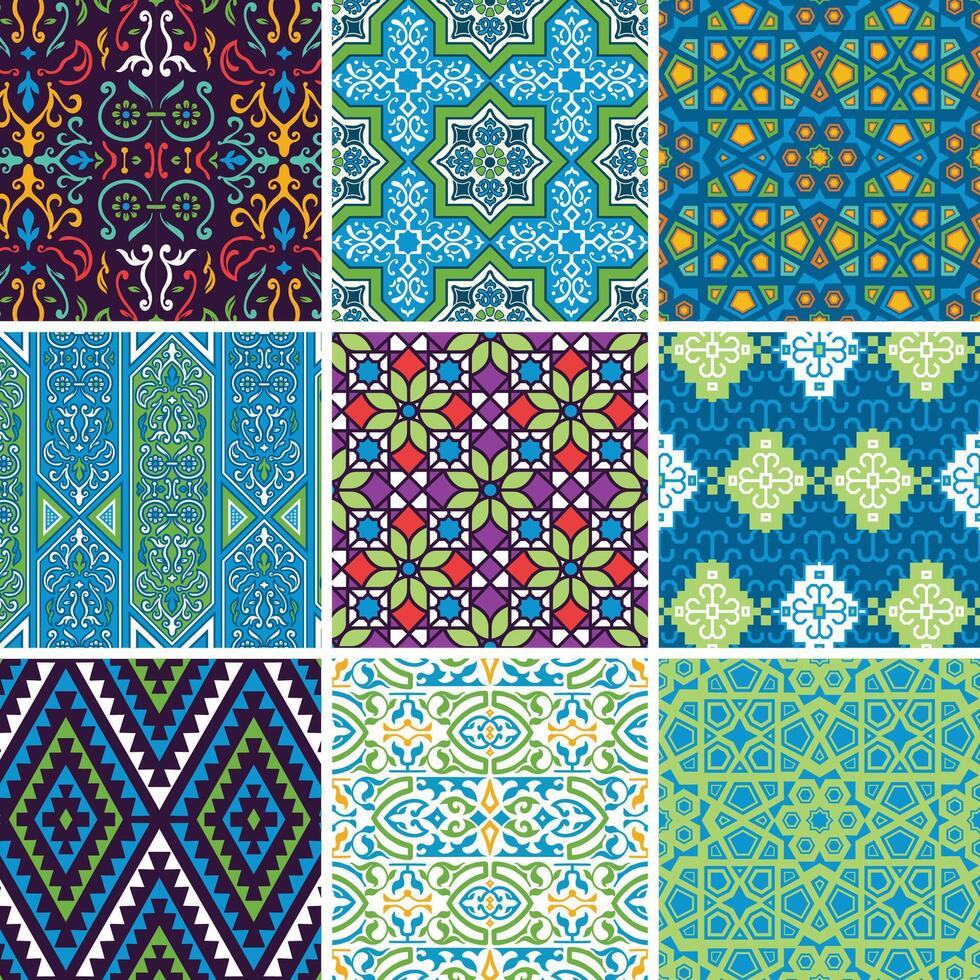 Traditional Motif of Uzbekistan Seamless Pattern Background vector