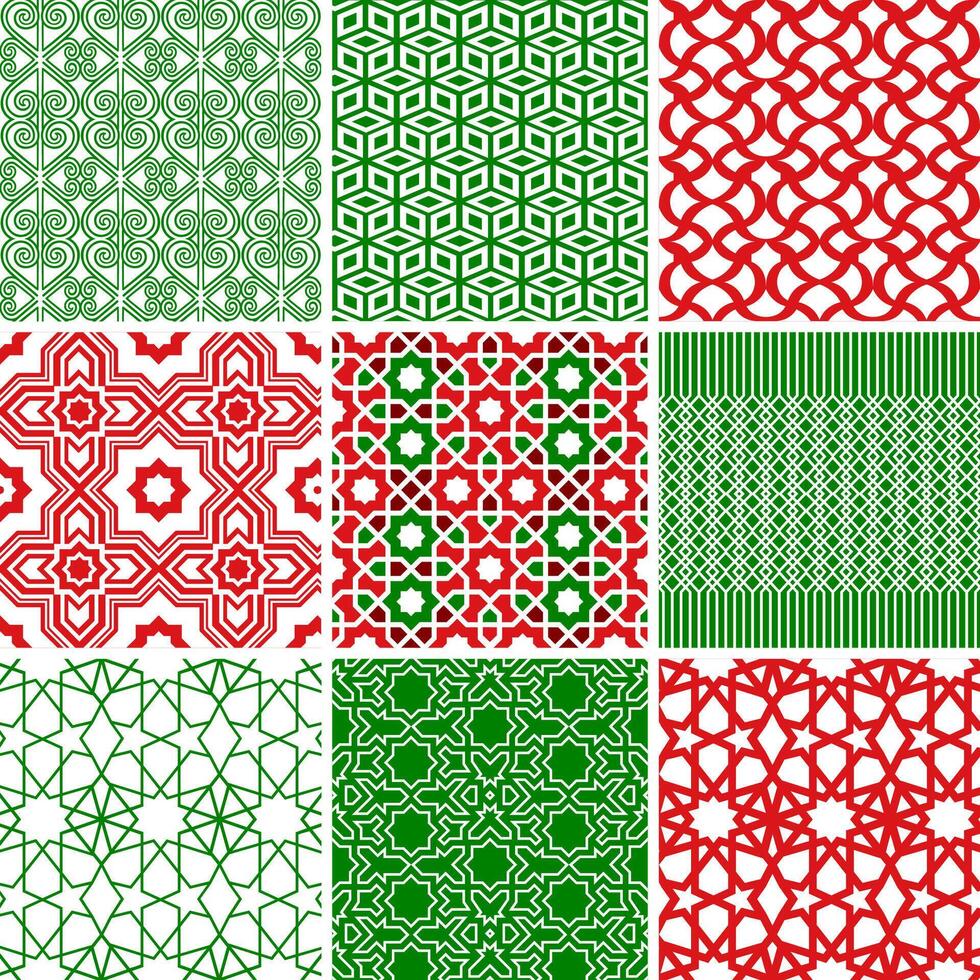 Traditional Islamic Motif of Oman Seamless Pattern Background vector